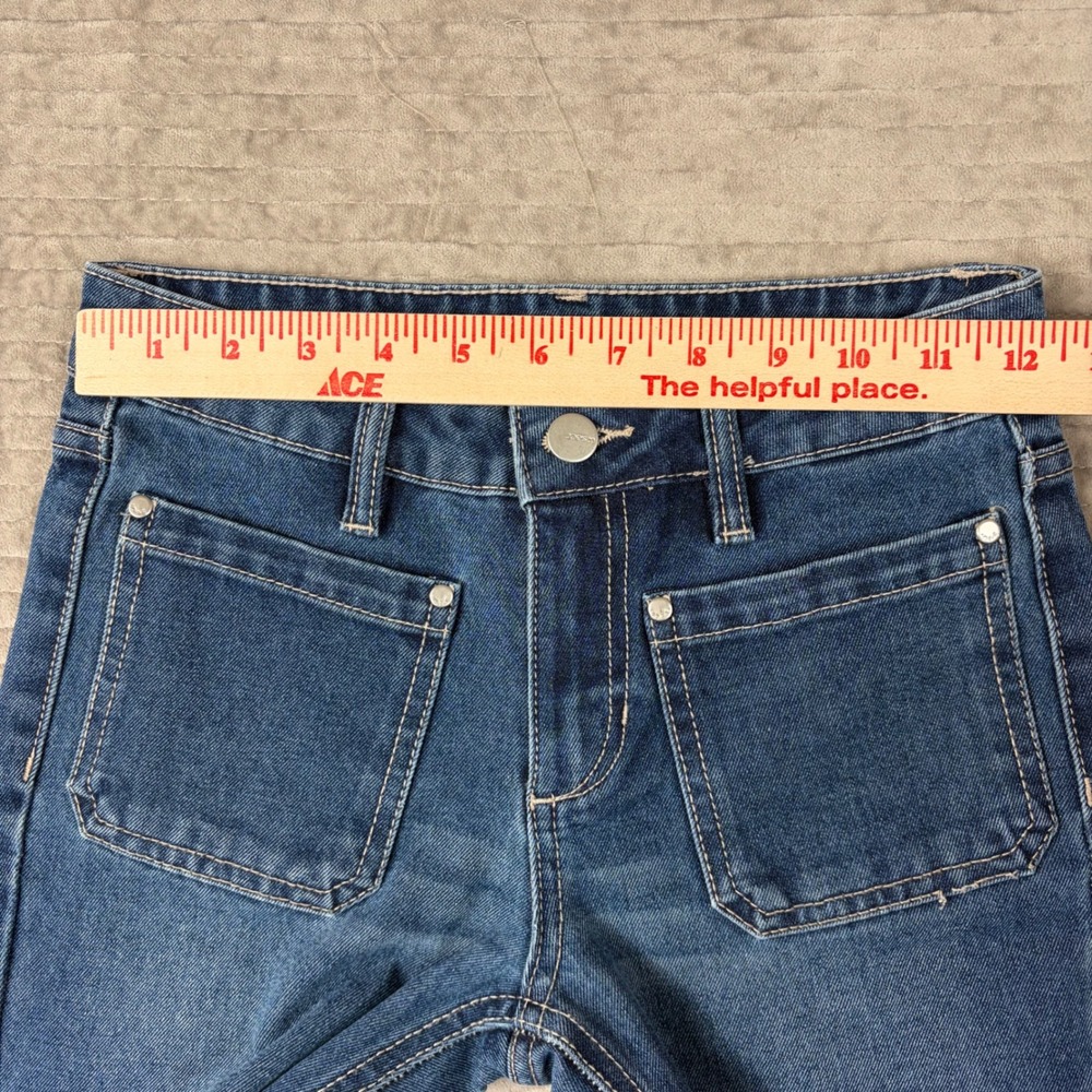 Joe's Jeans Molly 1509 Girls Blue Flare Leg Patch Pocket Denim Jeans Size 10 - Picture 6 of 11